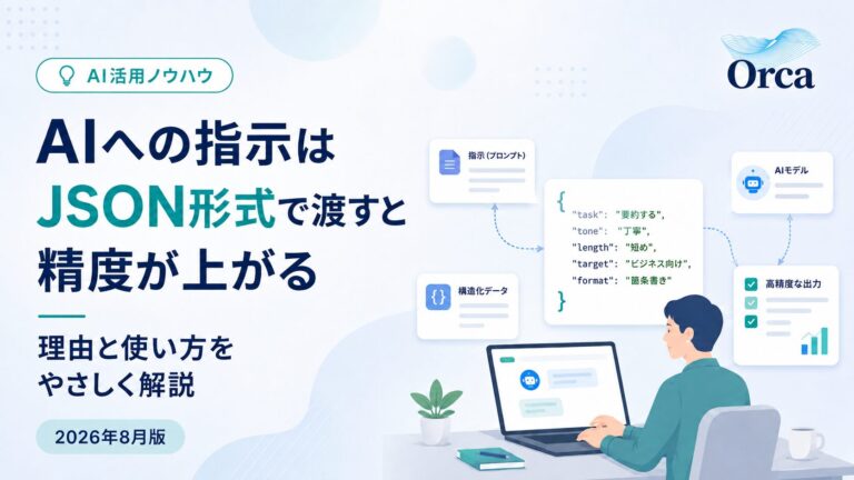 AIへの指示はJSON形式で渡すと精度が上がる